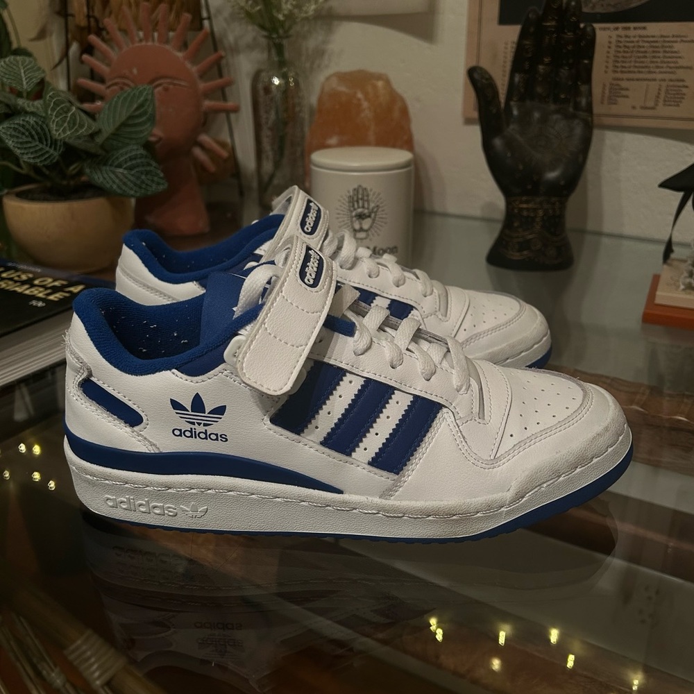 Adidas White & Blue Forum Lows